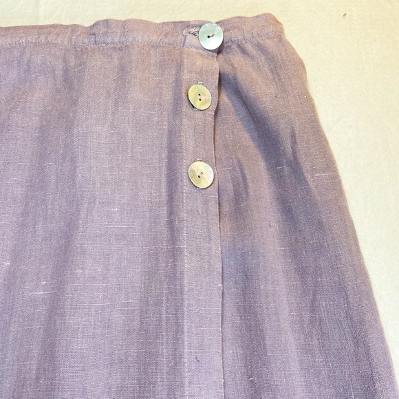 Subtle Tones lavender side button linen maxi skirt S M - Picture 3 of 10